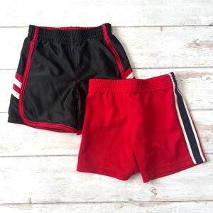 Baby Boys 24m Shorts Bundle Set of 2 Red Black Colors Kids Toddler Bottoms